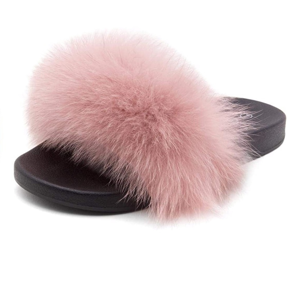 Fluffy sandals